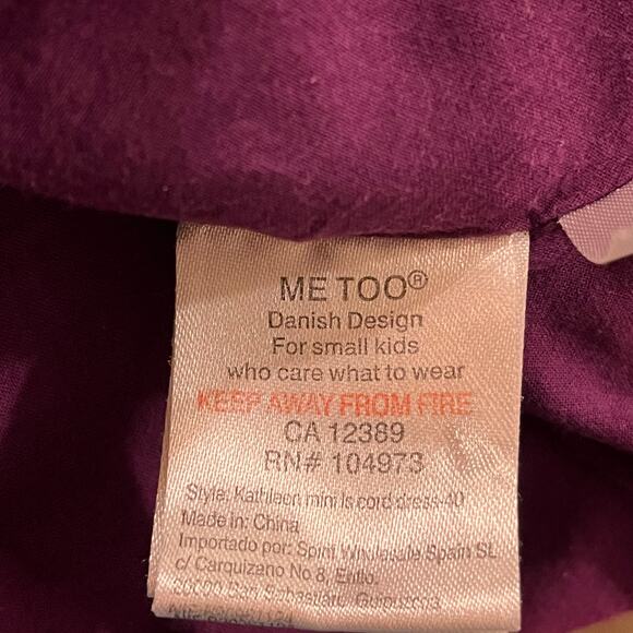 Me Too Danish Designs Dress Girl's 18-24 Months Corduroy Layered Skirt Floral - Picture 13 of 13